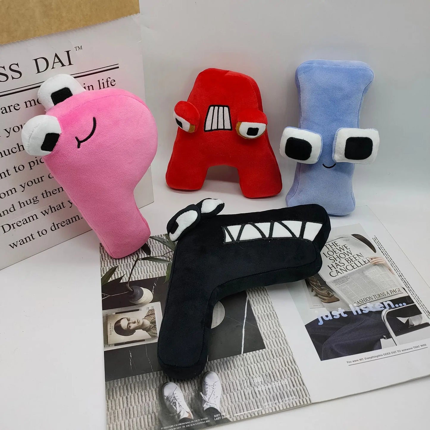 Hot Selling Puzzle Letter Plush Toys Interactive Plush Toys A-Z Letter Set Safe and Fun Children's Birthday Gift Dolls